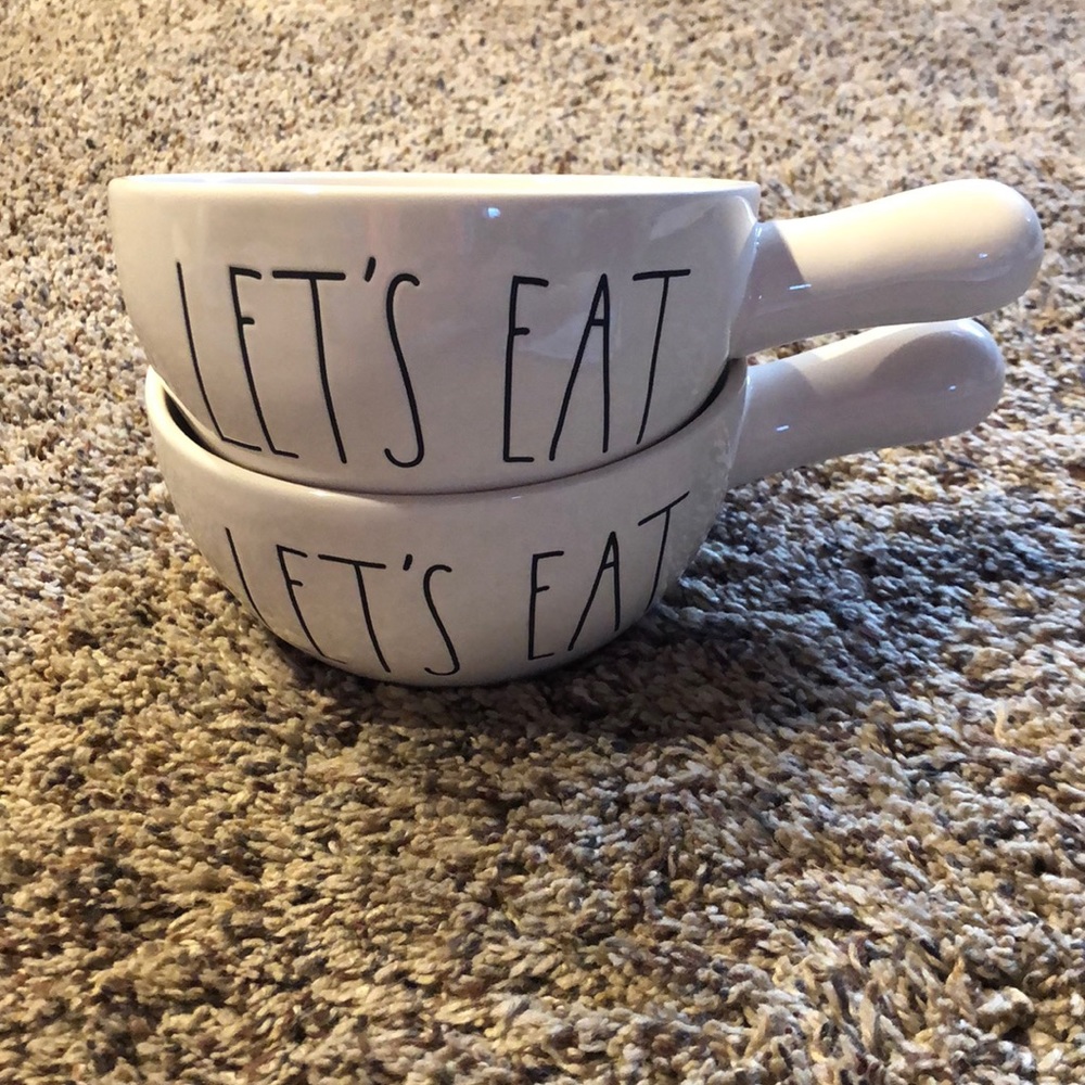 Rae Dunn Soup Bowls with Handles